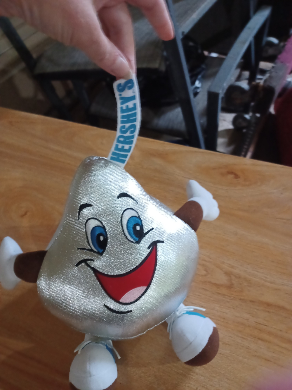 Hershey's Silver Hershey Kiss Plush Toy - Smiling Character
